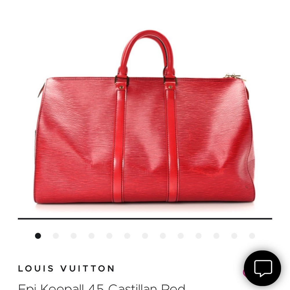 Louis Vuitton Red Travel Bag